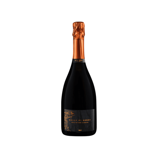 A bottle of 2013 Il Borro 'Bolle di Borro' Metodo Classico Brut Rose Toscana IGT