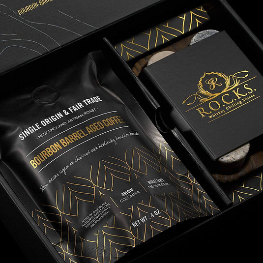 The Gourmet Set - ROCKS x Bourbon Barrel Aged Coffee by R.O.C.K.S. Whiskey Chilling Stones