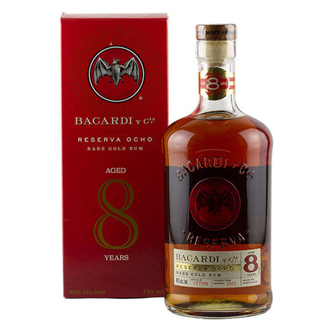 Bacardi Reserva Ocho 8yr Rare Gold Rum With Box