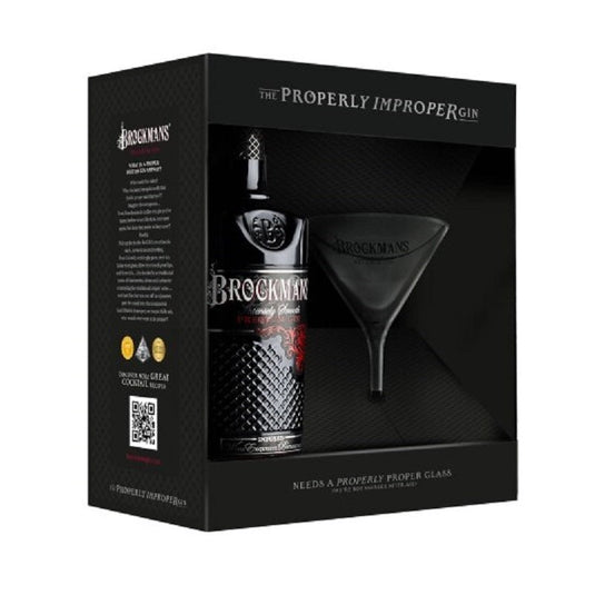 Brockmans Premium Gin with Martini Glass Gift Set