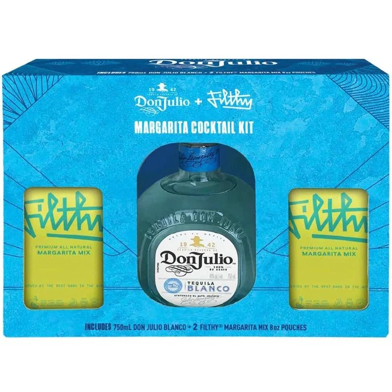 Don Julio Blanco Tequila + 2 Filthy Margarita Mix Gift Set Pack Buy