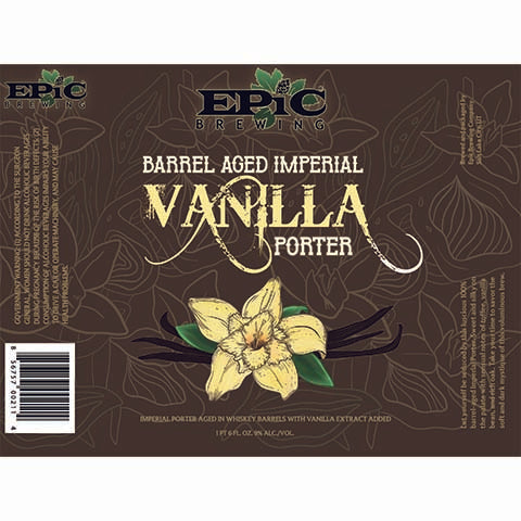 Epic Barrel Aged Imperial Vanilla Porter