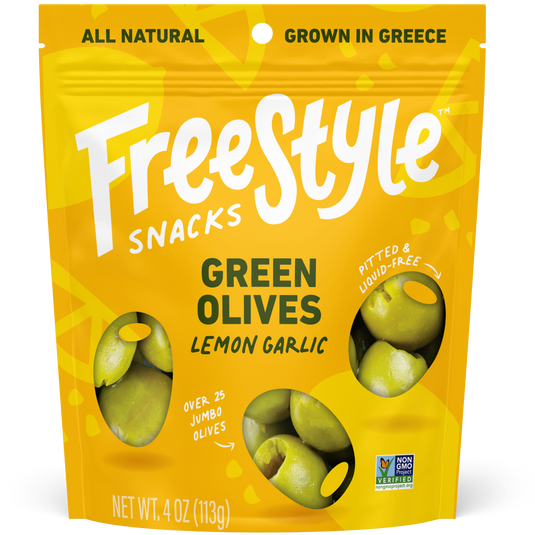 Green Olives - Lemon Garlic by Freestyle Snacks