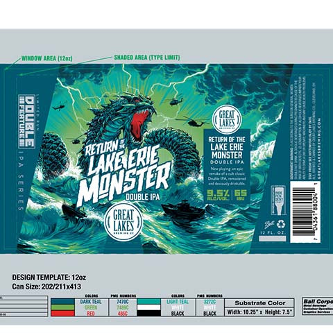 Great Lakes Return of the Lake Erie Monster DIPA