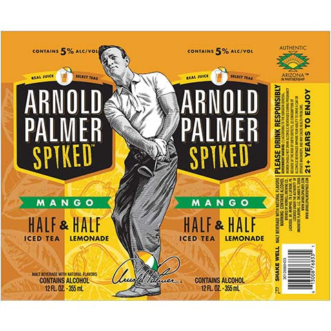 Hornell Arnold Palmer Spiked Mango Half & Half Lemonade