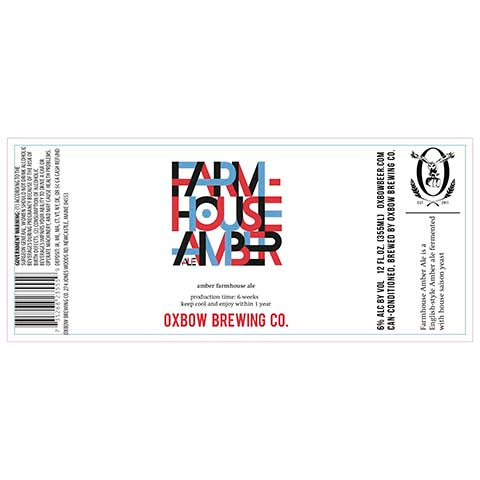 Oxbow Farmhouse Amber Ale