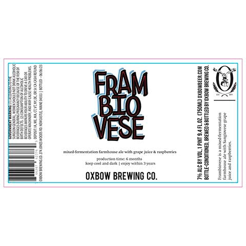 Oxbow Frambiovese Sour