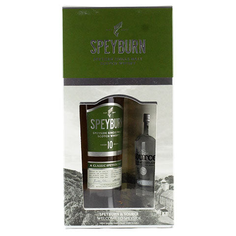 Speyburn 10 Year Old Scotch Whisky with Source Water Gift Box Set