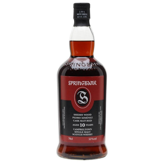 Springbank 10 Year Old Campbeltown Sherry Wood Pedro Ximenez Cask Matured Single Malt Scotch Whisky