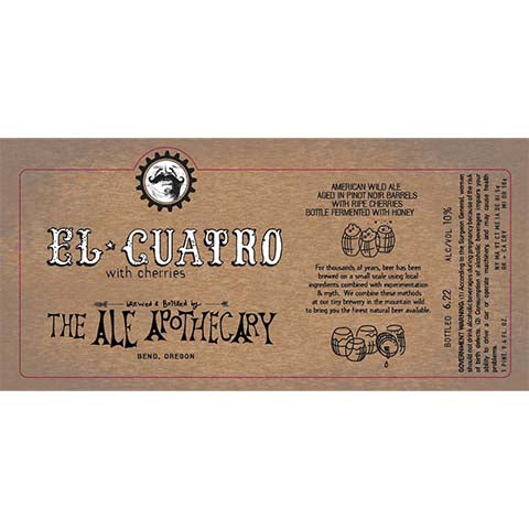 The Ale Apothecary El Cuatro with Cherries Wild Ale