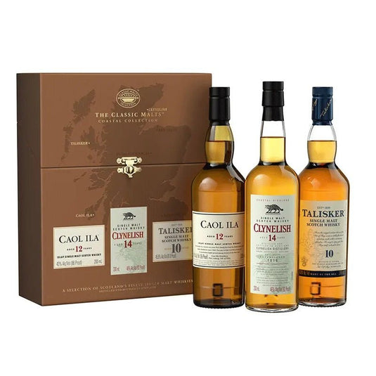 The Classic Malts Coastal Collection Caol Ila-Clynelish-Talisker Gift Set