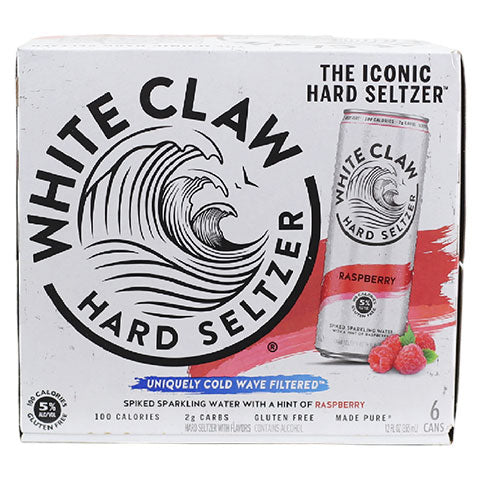White Claw Hard Seltzer Raspberry 6PK