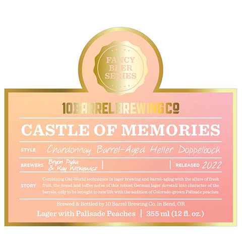10 Barrel Castle Of Memories Lager