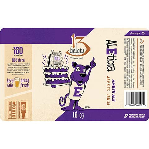 13 Below Anniversary Ale-tiora Amber Ale
