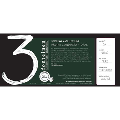 3 Fonteinen Svhl Pruim: Conducta Opal