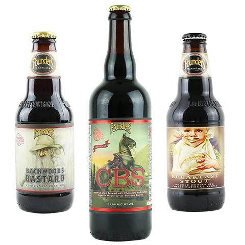Founders CBS Imperial Stout / Backwoods Bastard / Breakfast Stout 3PK
