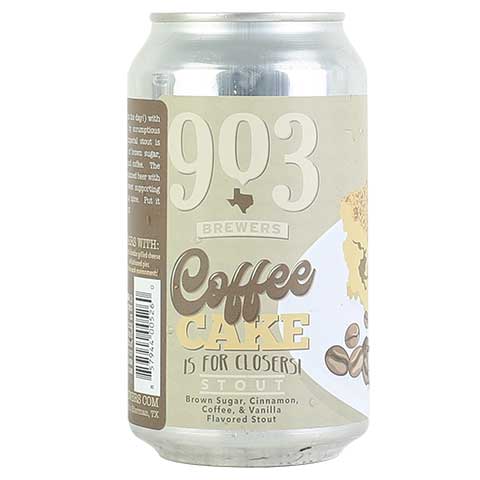 903 Brewers Coffee Cake is for Closers! Stout