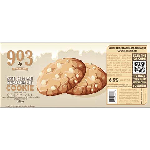 903 Brewers White Chocolate Macadamia Nut Cookie Cream Ale