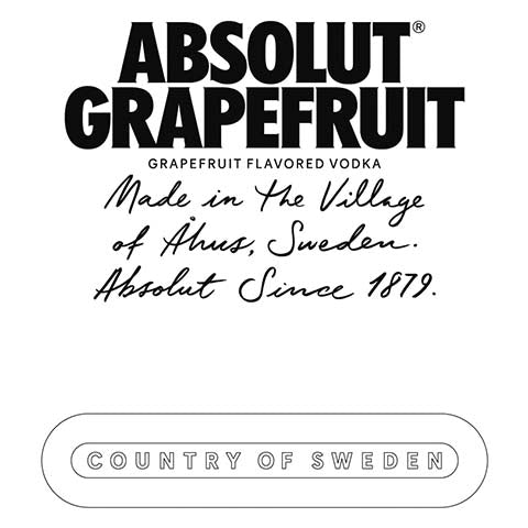 Absolut Grapefruit Flavored Vodka