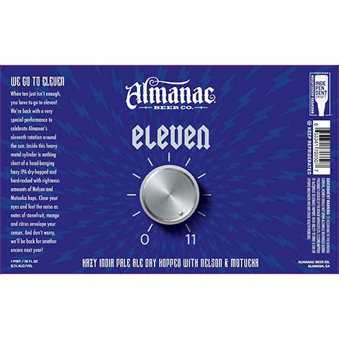 Almanac Eleven Hazy IPA