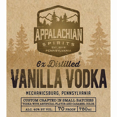 Appalachian Vanilla Vodka – Buy Liquor Online