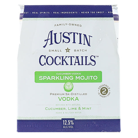 Austin Cocktails Cucumber Vodka Sparkling Mojito