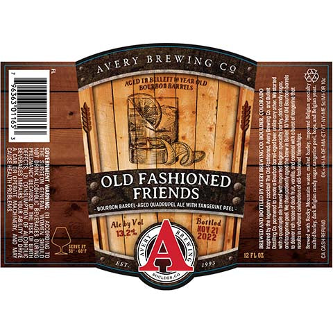 Avery Old Fashioned Friends Quadrupel Ale