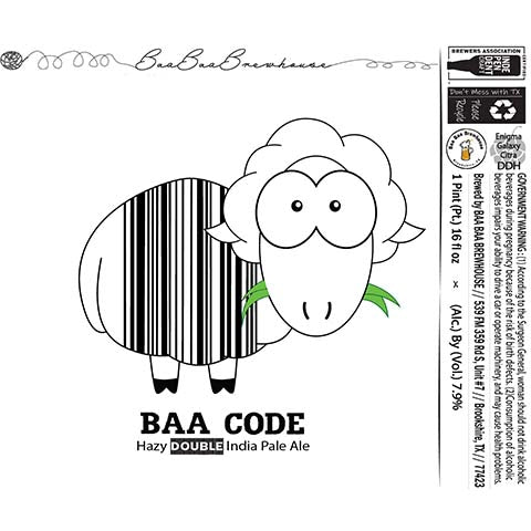 Baa Baa Baa Code Hazy DIPA