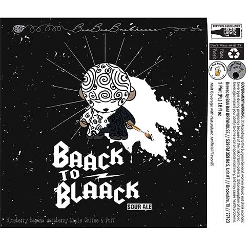 Baa Baa Baack To Blaack Sour Ale