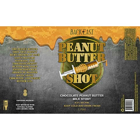 Back East Peanut Butter Shot Milk Stout – CraftShack - Buy craft 