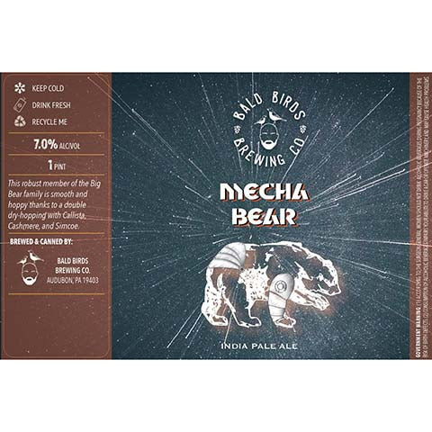 Bald Birds Mecha Bear IPA