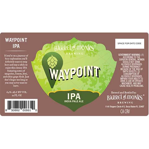 Barrel of Monks Waypoint IPA