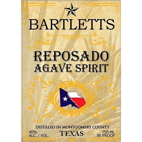 Bartletts Reposado Agave Spirit