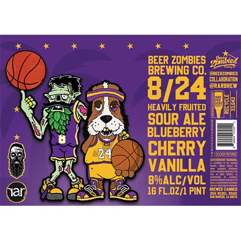 Beer Zombies 8/24 Heavily Fruited Sour