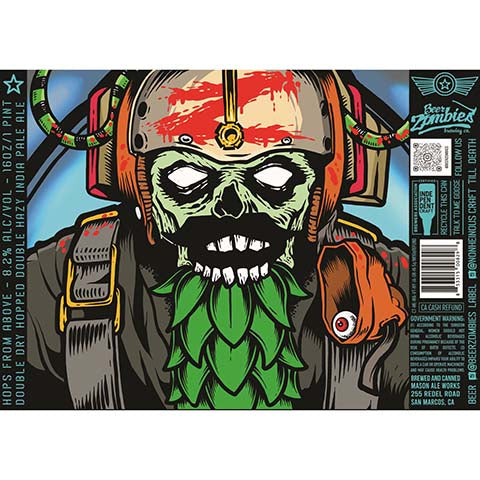 Beer Zombies Hops From Above Double Hazy IPA