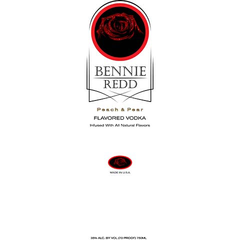 Bennie Redd Peach & Pear Vodka