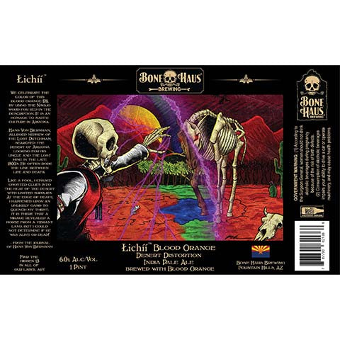 Bone Haus Lichii Blood Orange Desert Distortion IPA