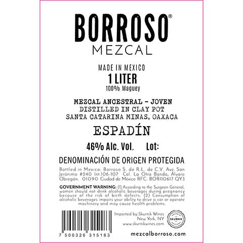 Borroso Espadin Mezcal