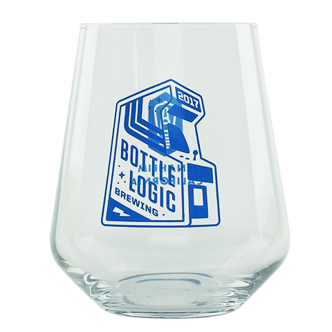 Bottle Logic Stemless Teku Glass (Blue)