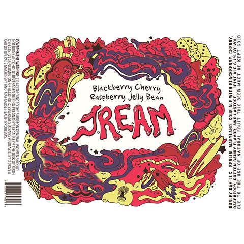 Burley Oak Blackberry Cherry Raspberry Jelly Bean JREAM Sour Ale