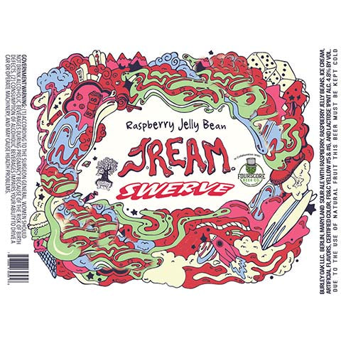 Burley Oak Raspberry Jelly Bean JREAM Swerve Sour Ale