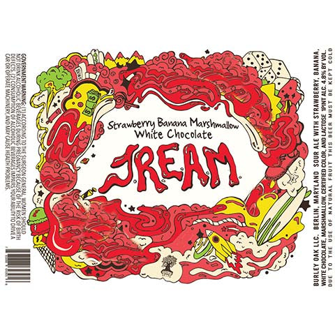 Burley Oak Strawberry Banana Marshmallow White Chocolate JREAM Sour Ale
