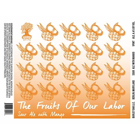 Burley Oak The Fruits Of Our Labor Sour Ale (Mango) – CraftShack - Buy ...