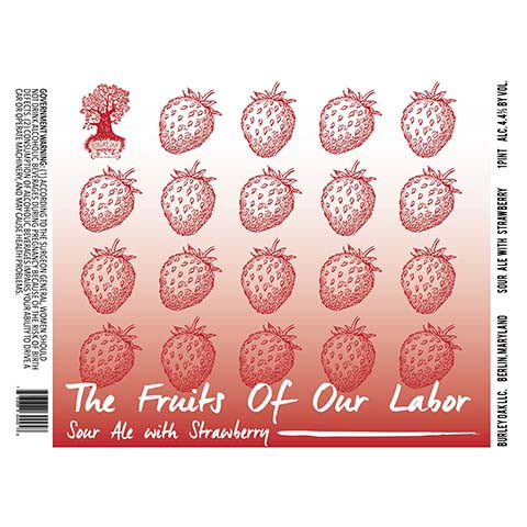 Burley Oak The Fruits Of Our Labor Sour Ale (Strawberry)