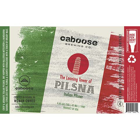 Caboose The Leaning Tower Of Pilsna Pilsner
