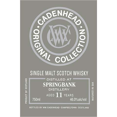Cadenhead's Springbank Aged 11 Years Single Malt Scotch Whisky
