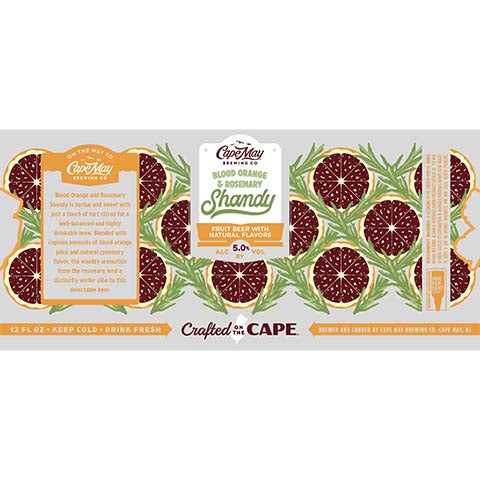 Cape May Blood Orange & Rosemary Shandy