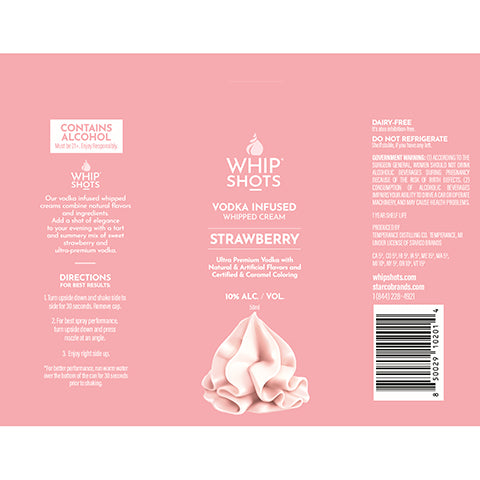 Cardi B Whip Shots Strawberry - Vodka Infused Whipped Cream