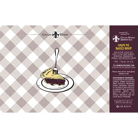 Cellar Works Grape Pie Baked Whip Smoothie Sour Ale
