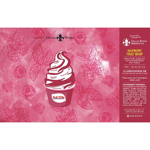 Cellar Works Rapberry Fruit Whip Smoothie Sour Ale